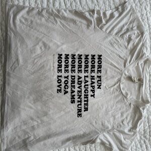 White Short Sleeve Tee with Bold Graphic Design